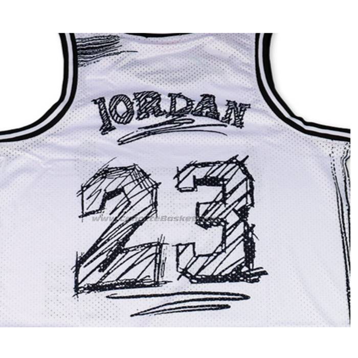 Maglia Chicago Bulls Michael Jordan No 23 Mitchell & Ness 1997-98 Bianco1